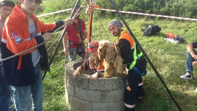 MAHALLE AFET GÖNÜLLÜLERİ ACİL MÜDAHALE EKİBİ (MAG-AME) ZONGULDAK TEMSİLCİLİĞİ EĞİTİMLERİNE DEVAM EDİYOR. EĞİTİMLER KAPSAMINDA CANLI KÖPEK KURTARMA OPERASYONU YAPILDI. (SERTAÇ ÖZDEMİR/ZONGULDAK-İHA)
