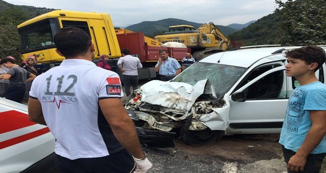 Zonguldak’ta trafik kazası iki  yaralı