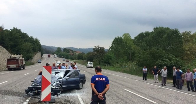 Zonguldak’ta trafik kazası iki yaralı