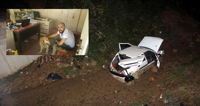 Otomobiliyle dere yatağına uçan veteriner hekim, eşiyle aynı kaderi paylaştı