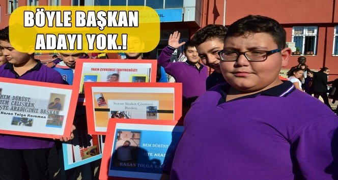 Okulun en renkli başkan adayı