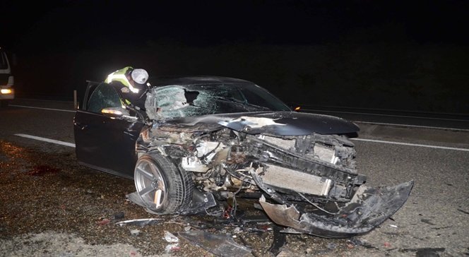 TAŞKÖPRÜ'DE MEYDANA GELEN KAZADA VOLKAN KARA ÖLDÜ. (AKİF DOĞAN/KASTAMONU-İHA)