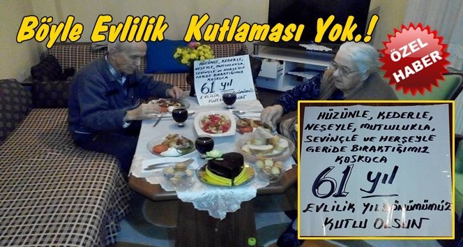 Bu Haber Türkali’den; 61. Evlilik Yıldönümlerini Kutladılar