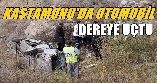 Otomobil Dereye Uçtu: 1 Yaralı