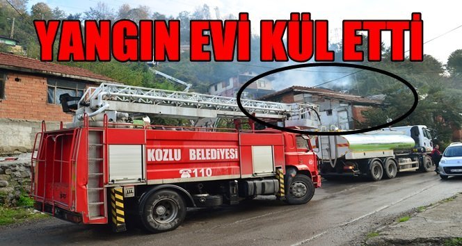 Altı kişinin yaşadığı bir evde yangın çıktı