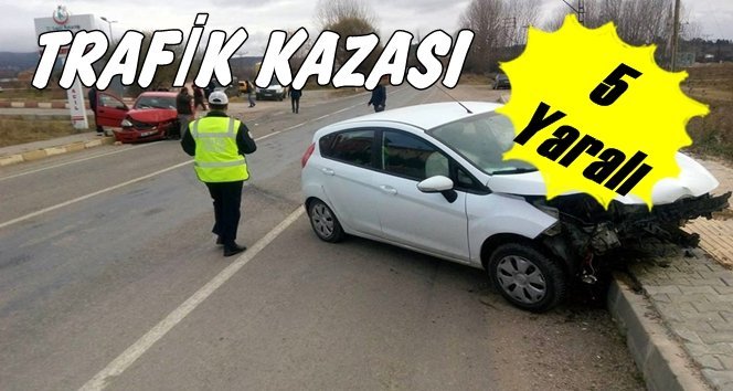 Trafik kazası beş yaralı