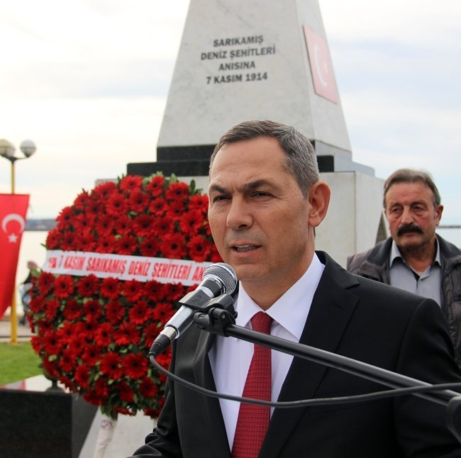 KDZ. EREĞLİ BELEDİYE BAŞKANI HÜSEYİN UYSAL, SARIKAMIŞ DENİZ ŞEHİTLERİNİ RAHMET VE MİNNETLE ANDIĞINI SÖYLEDİ. (VEDAT KILIÇ/ZONGULDAK-İHA)