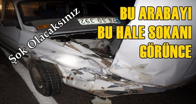 Otomobil Öyle Birşeye Çarptı ki