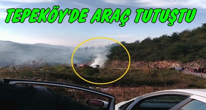 Muslu’da Sigara Firmasına Ait Otomobil Yandı