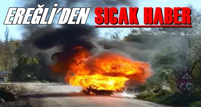 Beklerken alev aldı