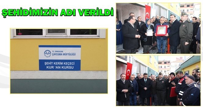 Saltukova Yatılı Kur’an Kursu’na Şehidin ismi verildi