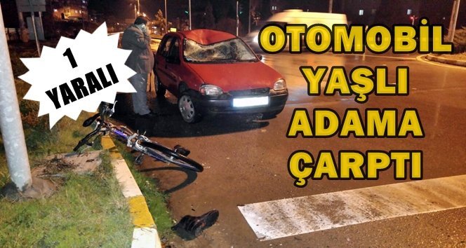 Bisikletiyle Karşıdan Karşıya Geçerken Otomobil Çarptı