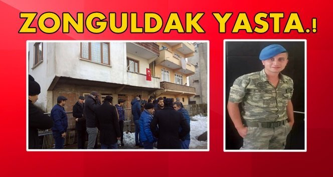 Şehit ateşi Zonguldak’a düştü