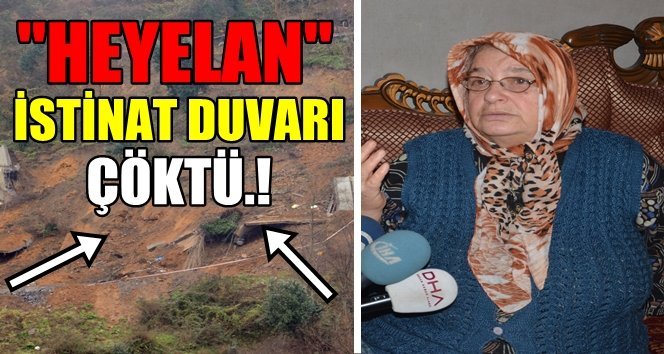 Yurt inşaatının istinat duvarı çöktü