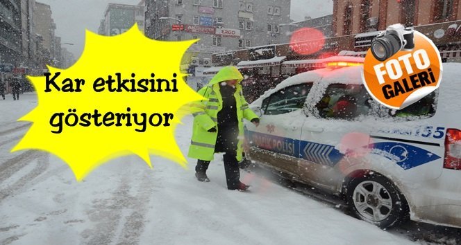 Zonguldak’ta yoğun kar yağışı etkisini sürdürüyor