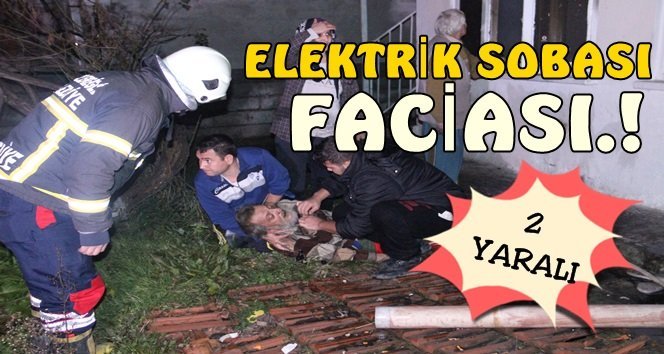 Elektrik sobasından çıkan yangında biri ağır 2 kişi yaralandı