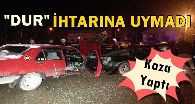 Polisten kaçtılar, kaza yaptılar: 2 yaralı