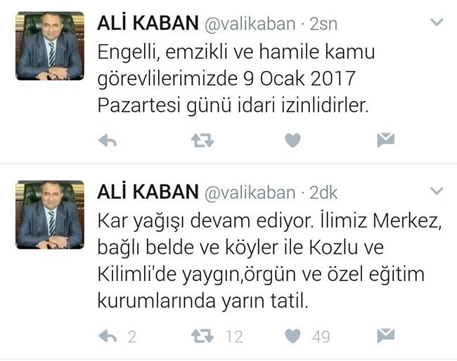 ZONGULDAK'TA DÜN GECEDEN BU YANA ETKİLİ OLAN KAR YAĞIŞI NEDENİYLE EĞİTİME BİR GÜN ARA VERİLDİ. VALİ ALİ KABAN, TATİL HABERİNİ TWİTTER HESABINDAN DUYURDU. (ONUR ALTINDAĞ/ZONGULDAK-İHA)