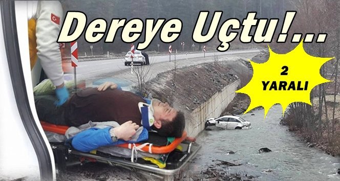 Kontrolden çıktı, dereye uçtu