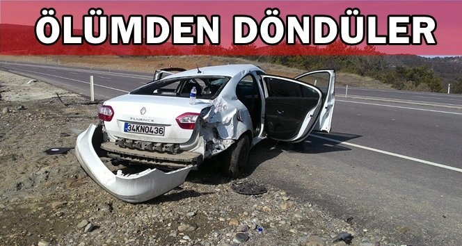 Yoldan çıkan otomobil takla attı