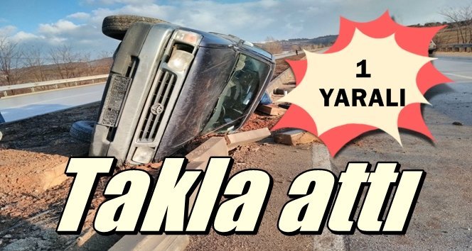 Kaza… Kaygan yolda takla attı