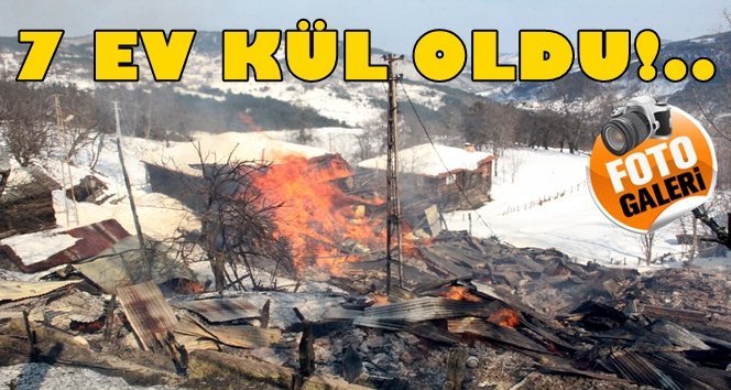 Yangın çıktı, 7 ev küle döndü…