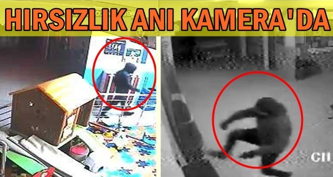 Okula giren maskeli hırsız güvenlik kamerasında