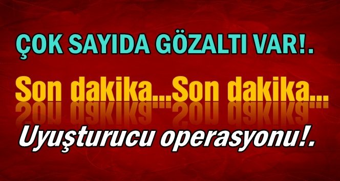 Uyuşturucu tacirlerine baskın