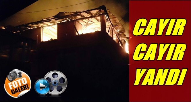 Göbü’de 3 katlı ev yanarak kül oldu!…