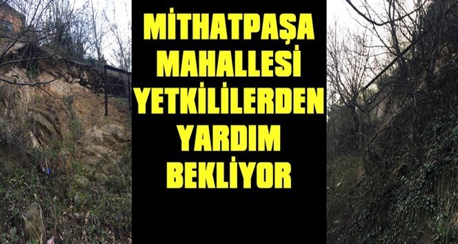 Yol göçüyor!. Halk tedirgin…