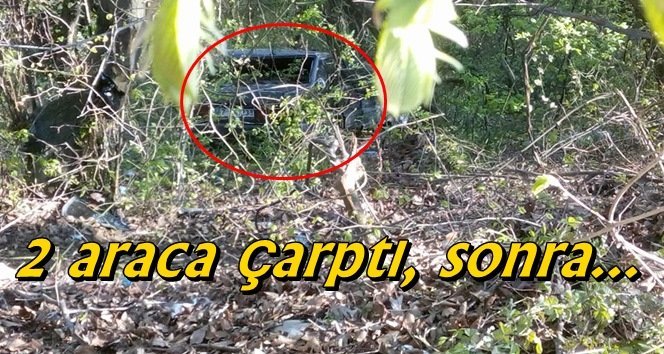 Çaycuma hastane yolunda ilginç kaza…