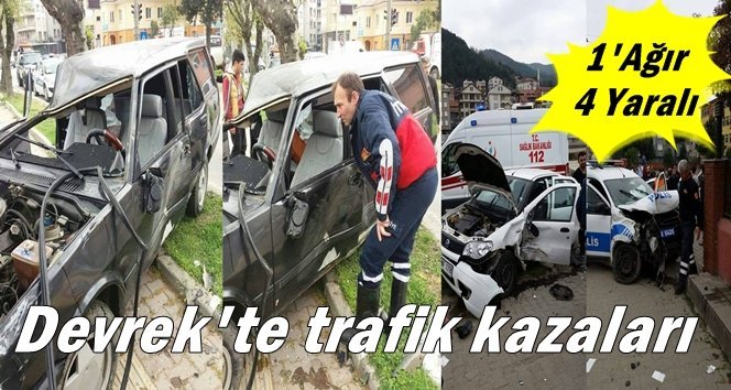 Polis otosuna çarptı…