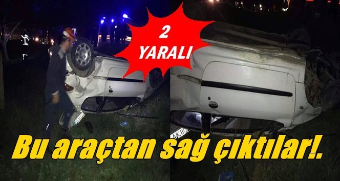 Devrek’te feci kaza…Takla attılar!.