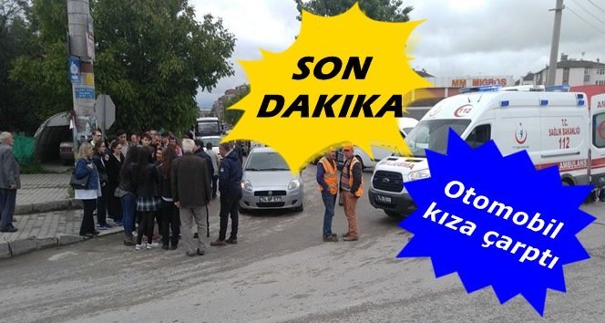 Yolu karşısına geçmeye çalışan öğrenciye çarptı