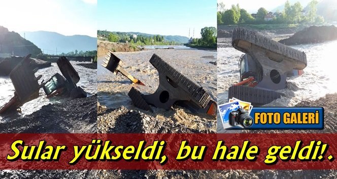 Irmakta sular yükselince olan oldu…