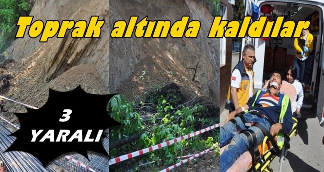 Yol iyileştirme çalışmasında heyelan…