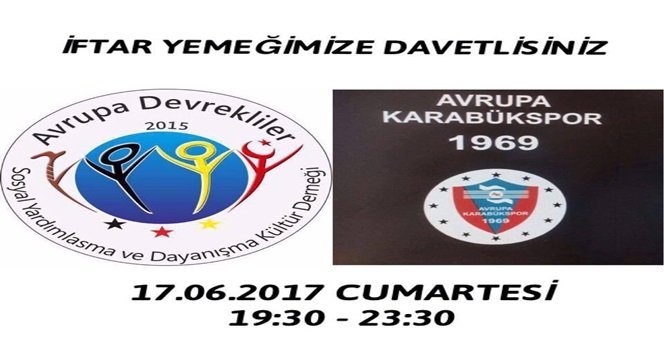 Avrupalı Devrekliler ile Karabüksporlular iftarda buluşacak