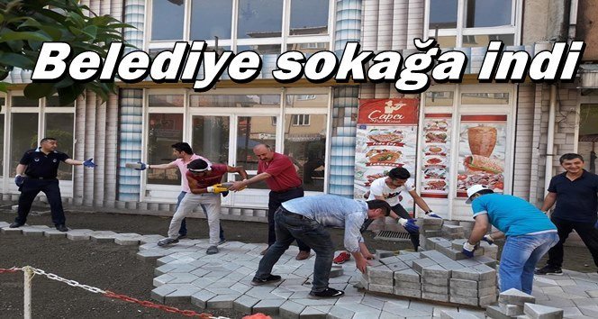 Parke döşemek için seferber oldular…