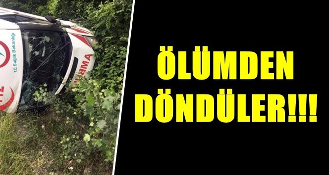 Gökçebey yol ayrımında devrildi…