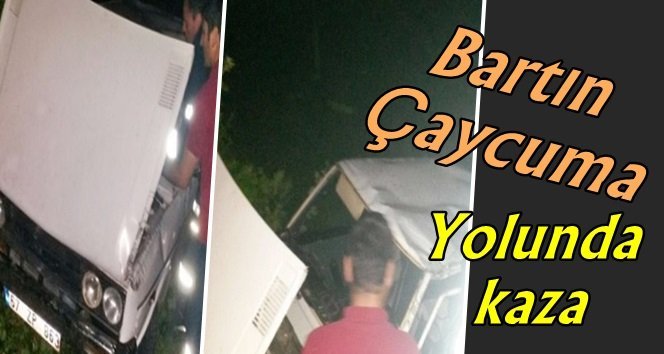 Takla atan otomobildeki sürücü sıkıştı