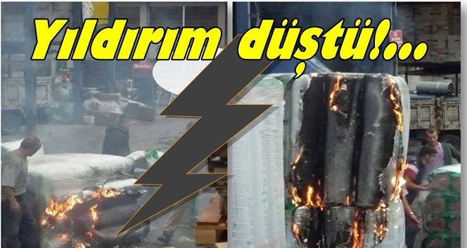 Bahçeye yıldırım düştü…