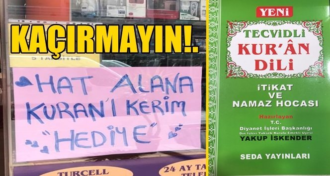 Kozcağız’da hat alana “Kur’an-ı Kerim” hediye