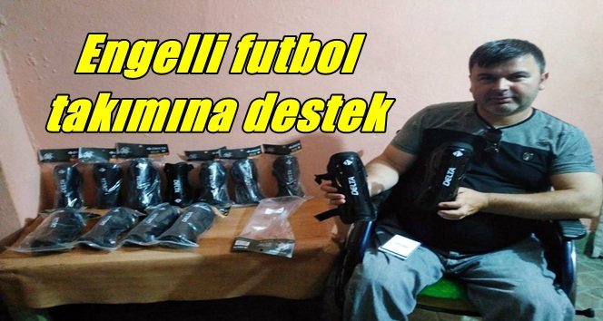 Çatalağzı engelli futbol takımına malzeme desteği
