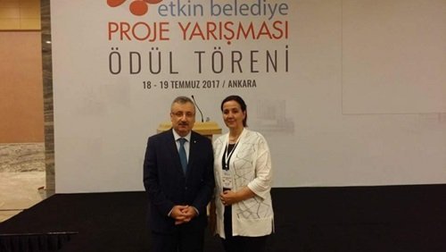 Başkan Güneş ödül töreninde…