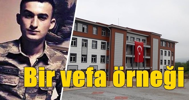 Çaycumalı Şehidin ismi okulda yaşatılacak…