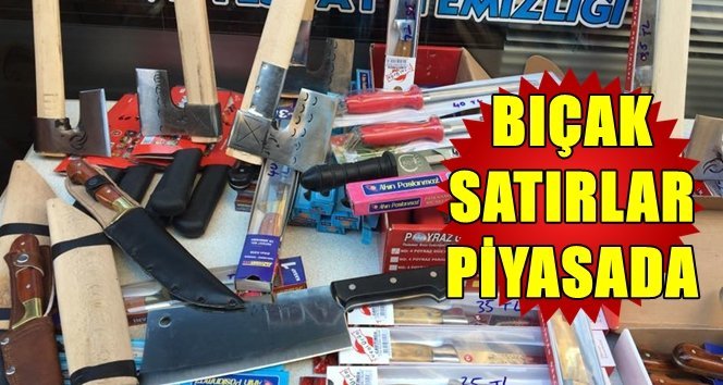Devrek’te kurbanlık için bıçak ve satırlar piyasaya çıktı