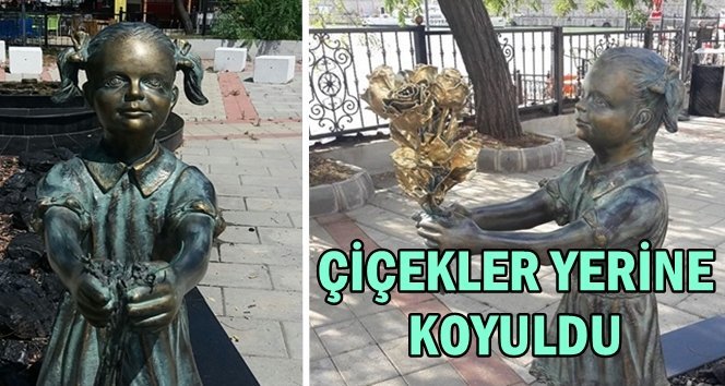 Koparılan çiçekler yenilendi…