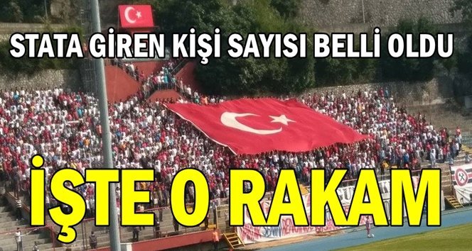 Taraftar stata akın etti!. İşte net rakam!.