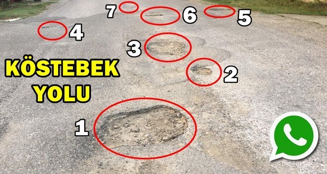 Köy yolu köstebek yuvasına döndü!.
