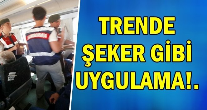 Trende kontrol yaptı, bayramlaştı!.